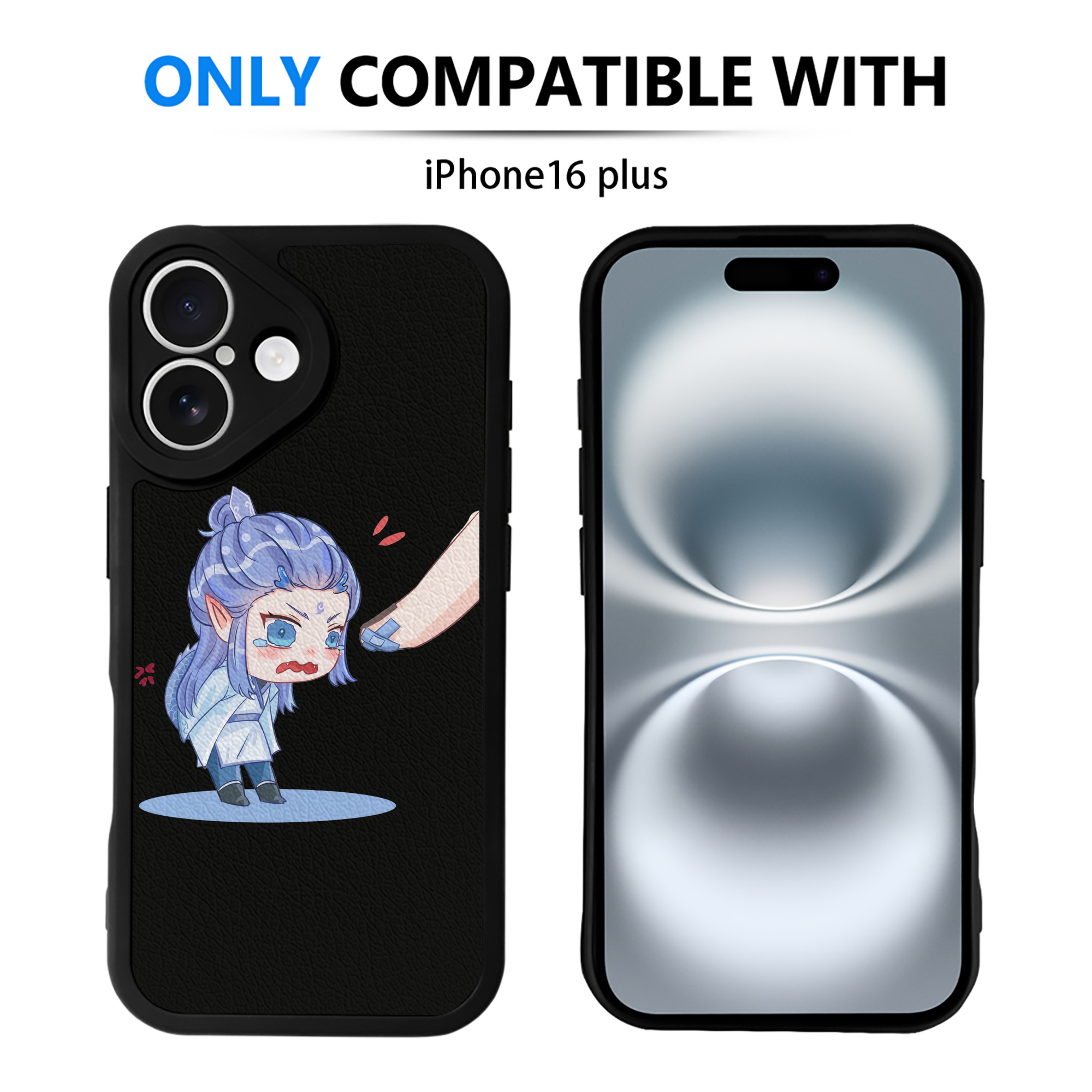 （画像用） Ne Zha 2 ナタ 魔童の大暴れ 【iPhone 16シリーズ対応】シリコンスマホケース（レザー調） 材質：シリコン